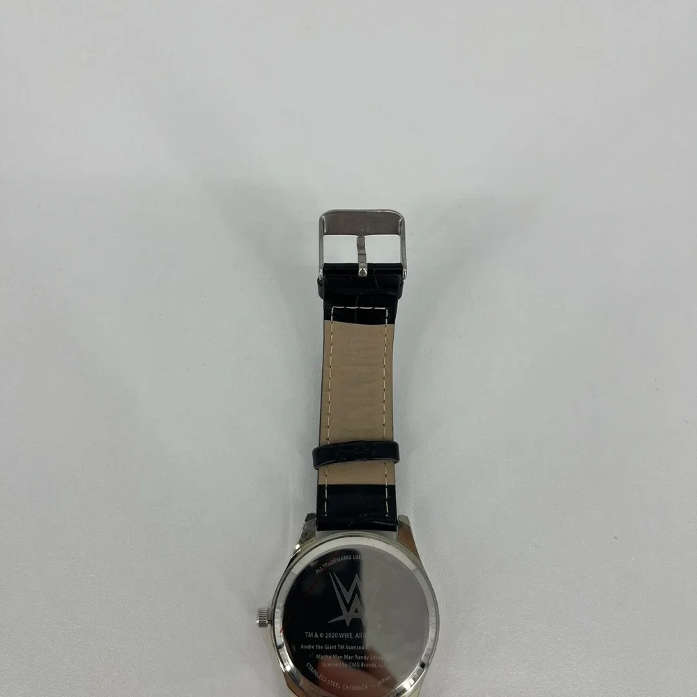 WWE Brock Lesnar Watch Men's Size Black Leather Band Game Time New